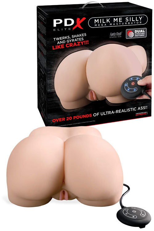PDX Milk Me Silly 16.3 Twerking & Vibrating Booty Masturbator with Remote Control