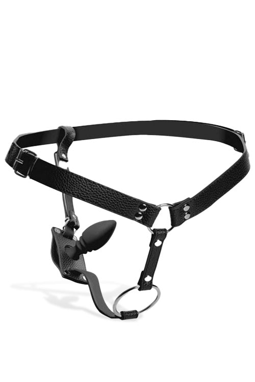 Strict 3.75 Butt Plug & Cock Ring Harness