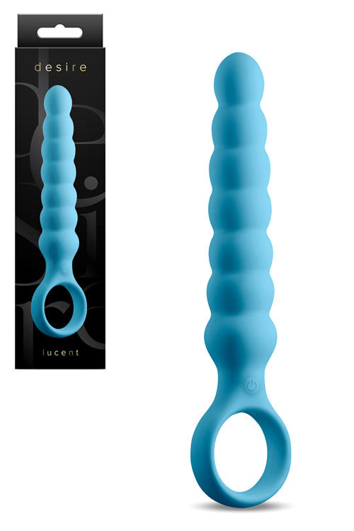 nsnovelties Lucent by Desire 6.5 Beaded Vibrating Anal Wand with Ring Handle