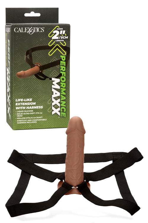 Calexotics Performance Maxx 7 Life Like Penis Extension Sleeve plus Harness