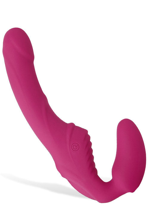 Adam and Eve Vibrating Silicone 8.75 Strapless Strap On