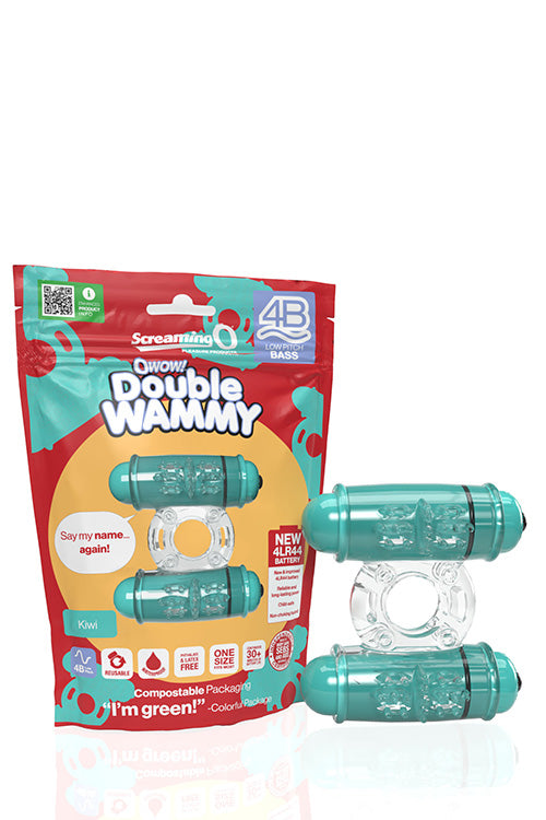 Screaming O Double Wammy Stretchy Bass Vibrating Cock Ring