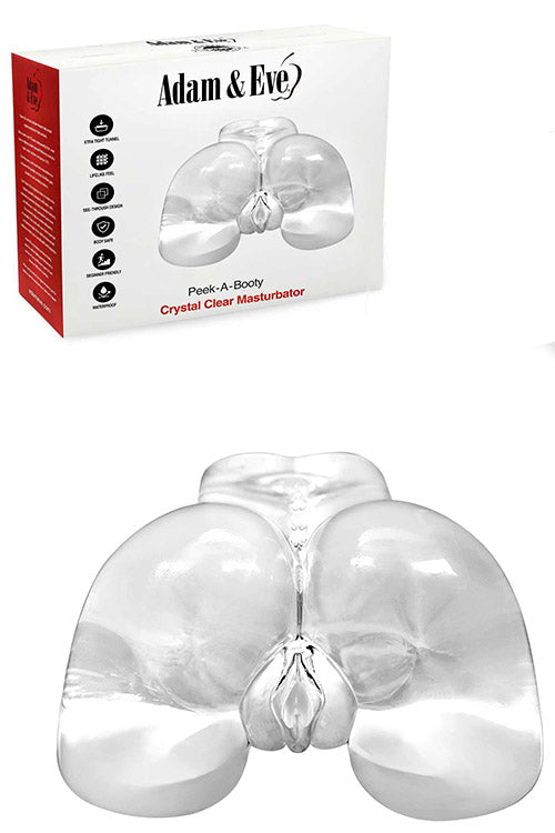 Adam and Eve Peek A Booty 7.75 Clear Masturbator