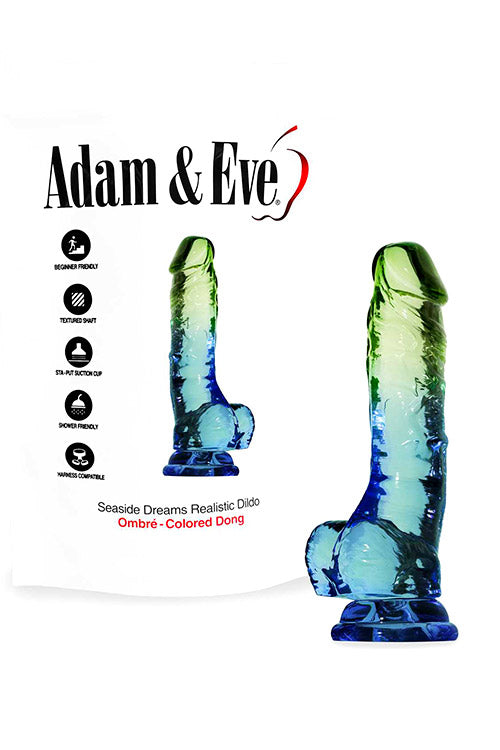 Adam and Eve Seaside Dreams 7.5 Realistic Ombre Dildo with Suction Cup Base