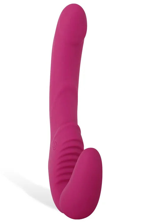 Adam and Eve Vibrating Silicone 8.75 Strapless Strap On