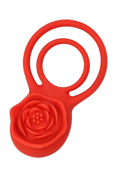 Adam and Eve Double Ring Vibrating Rose 2.25 Couples Ring