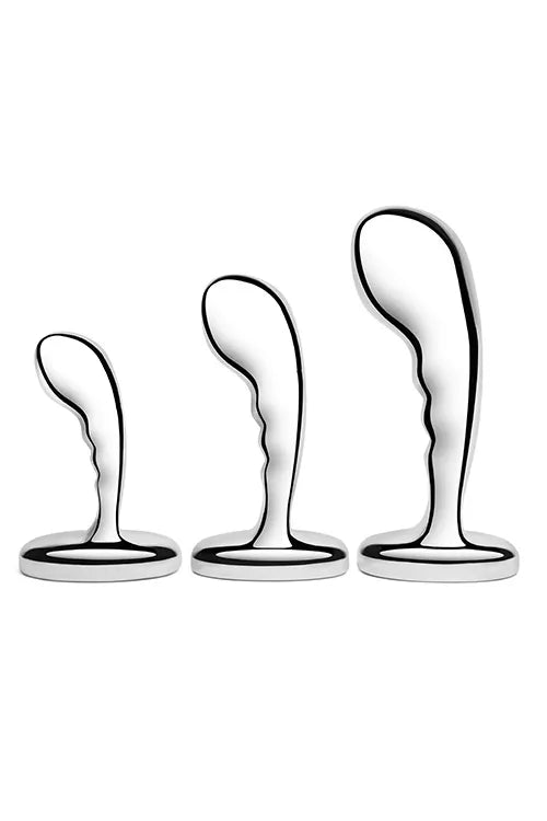 B-Vibe 3 Piece Stainless Steel P Spot Training Set