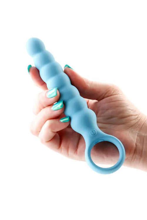 nsnovelties Lucent by Desire 6.5 Beaded Vibrating Anal Wand with Ring Handle