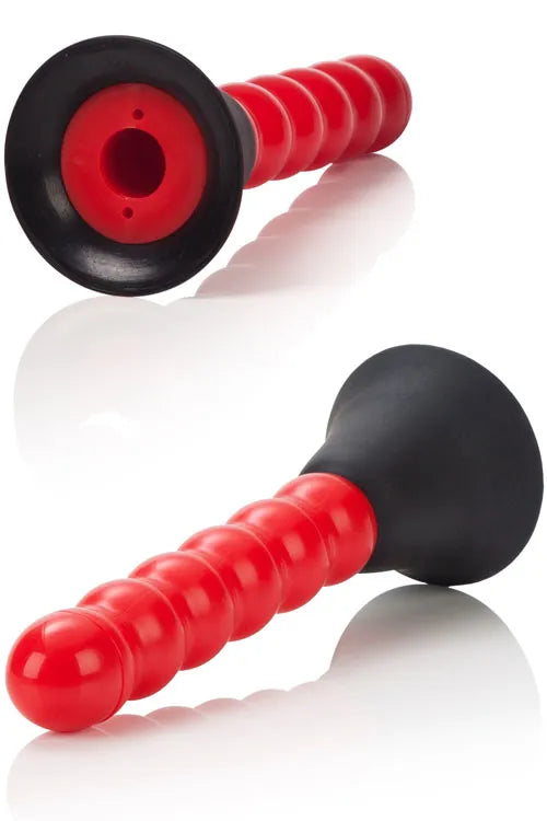 Calexotics 4 Ribbed Anal Douche with Interchangable Nozzles