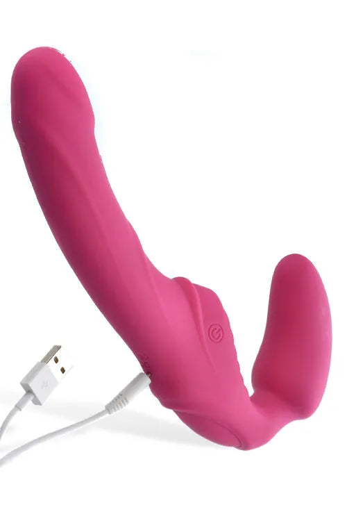 Adam and Eve Vibrating Silicone 8.75 Strapless Strap On
