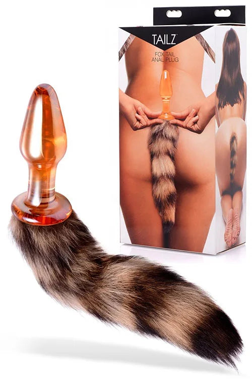 Tailz 4 Fluffy Fox Tail Glass Butt Plug