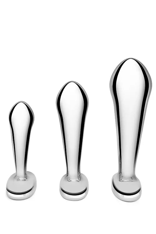 B-Vibe 3 Piece Stainless Steel P Spot Training Set