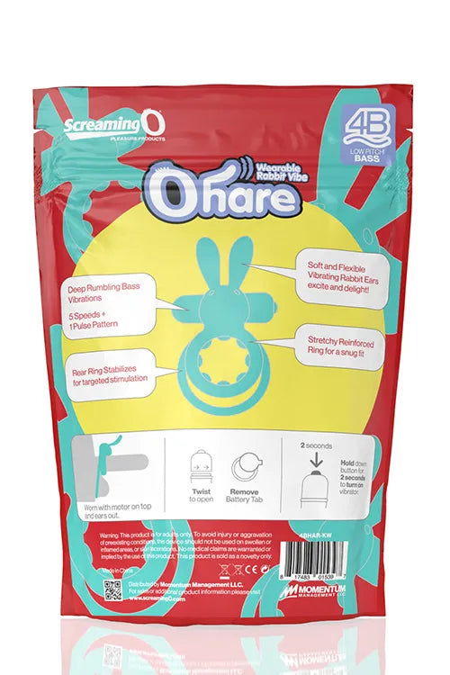 Screaming O 4B Ohare Strechy Vibrating Cock Ring with Clitoral Stimulator