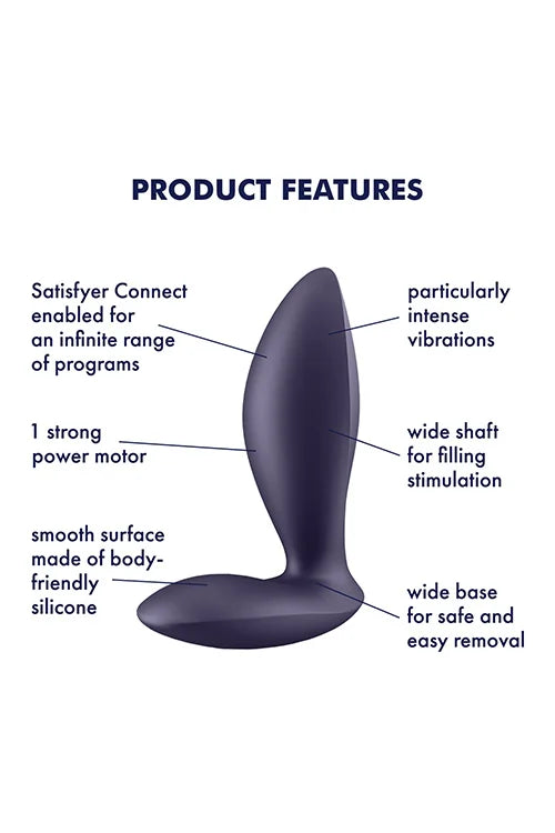 Satisfyer Power Plug App Compatible 4.5 Vibrating Butt Plug