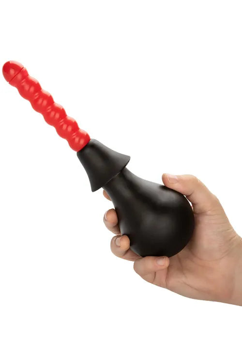 Calexotics 4 Ribbed Anal Douche with Interchangable Nozzles
